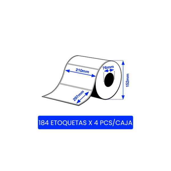Rollo etiquetas continuo epson mate polipropileno premium 210 x 297 mm - imagen 2
