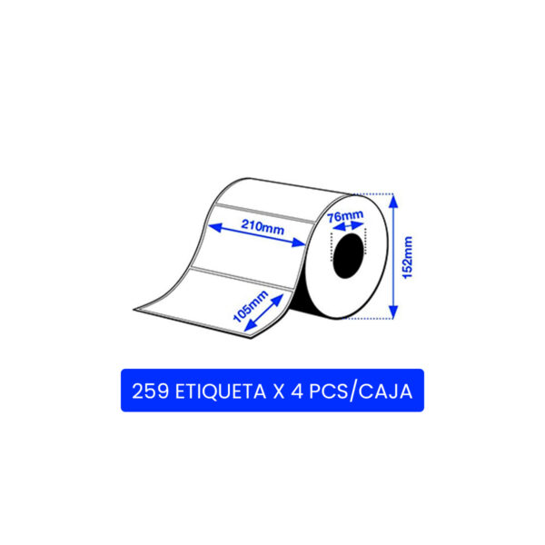Rollo etiquetas continuo epson mate polipropileno premium 105 x 210 mm - imagen 2