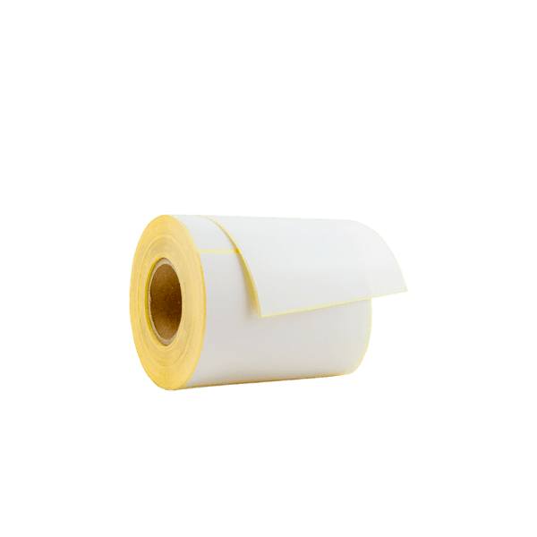 Rollo de 500 etiquetas blanco couche 100 x 80 mm hotmelt