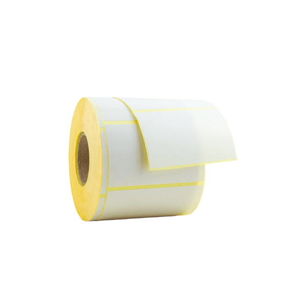 Rollo de 1000 etiquetas blanco couche 81 x 50 mm acrílico