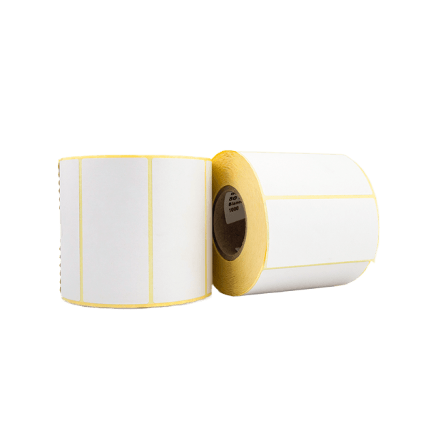 Rollo de 1000 etiquetas blanco mate 80 x 39 mm hotmelt - imagen 2