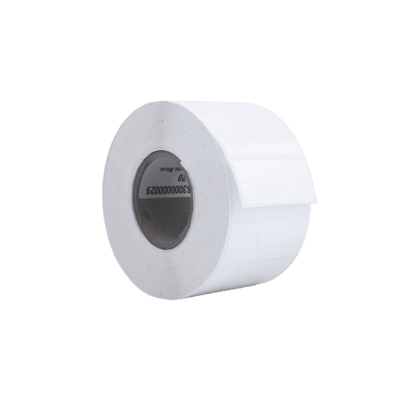 Rollo de 2000 etiquetas polipropileno blanco 50 x 20 mm acrilico