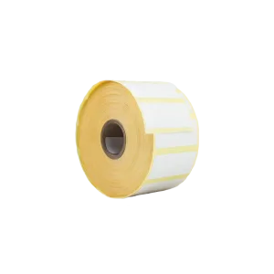Rollo de 2000 etiquetas Blanco Couche 45 x 20 mm ACRÍLICO