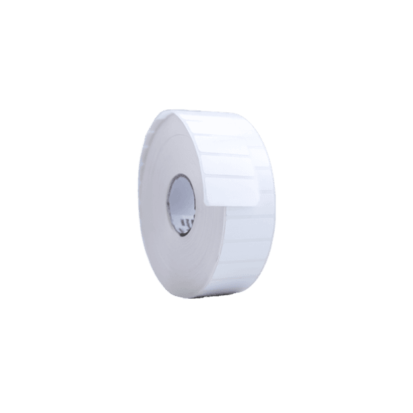 Rollo de 7000 etiquetas polipropileno blanco 40 x 15 mm acrílico