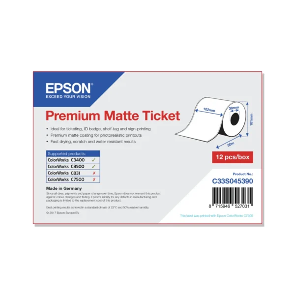 Rollo papel continuo epson mate premium 102 x 50 m