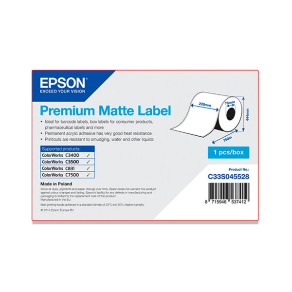 Bobina epson mate premium 220 x 750 m