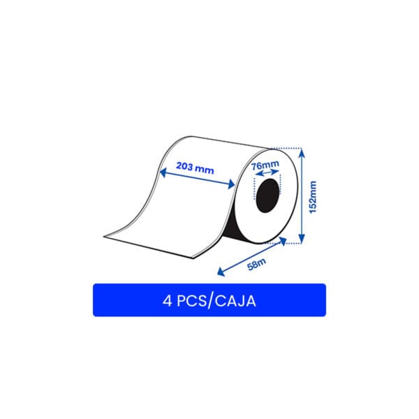 Rollo etiquetas continuo epson alto brillo 203 x 58 m - imagen 2
