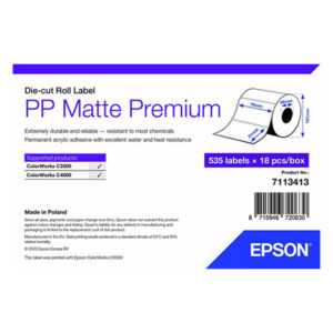 Rollo etiquetas Epson Mate Polipropileno Premium 76 x 51 mm