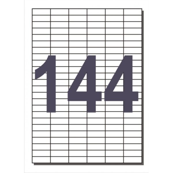 Copylar etiquetas din a4 con 144 etiquetas de 35 x 12 por hoja