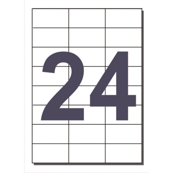 Copylar etiquetas din a4 con 24 etiquetas de 70 x 34 por hoja