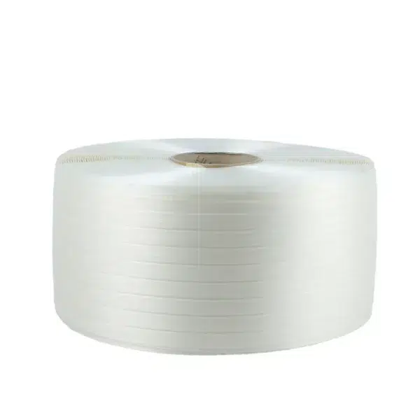 Fleje textil blanco semi transparente eje 40 mm ancho cinta 13 mm