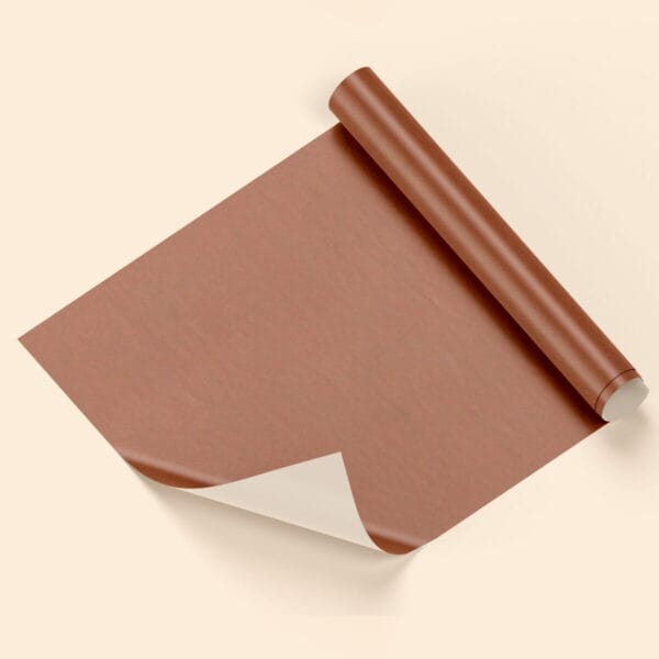 Bobina de papel de regalo fondo cobre