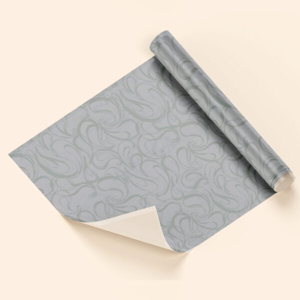 Papel de regalo olas plata