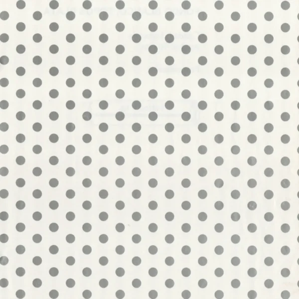 Papel de regalo fondo blanco topos plata
