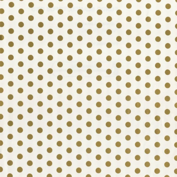 Bobina de papel de regalo fondo blanco topos oro estucado - imagen 2