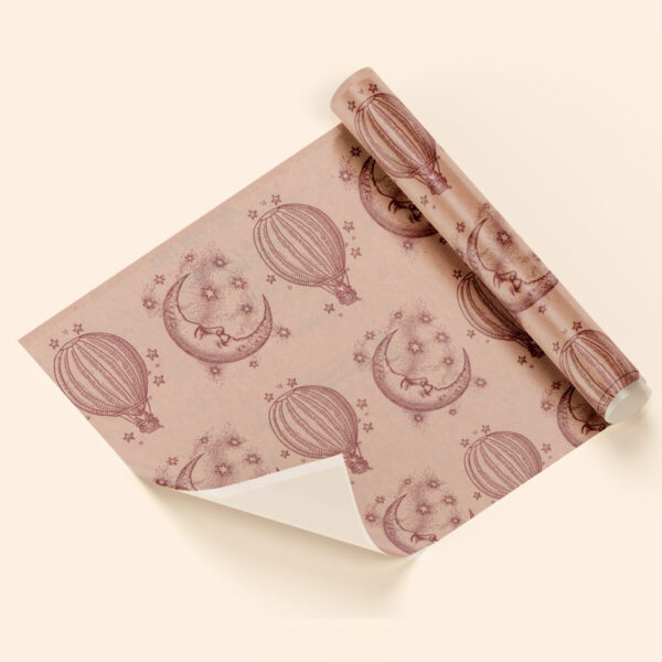 Papel de regalo lunas y globos