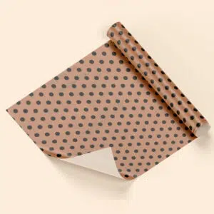 Bobina de papel de regalo topos negros