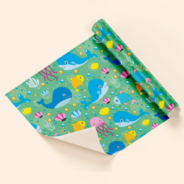 Papel de regalo fondo marino