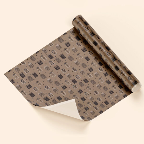 Papel de regalo regalos negro / oro