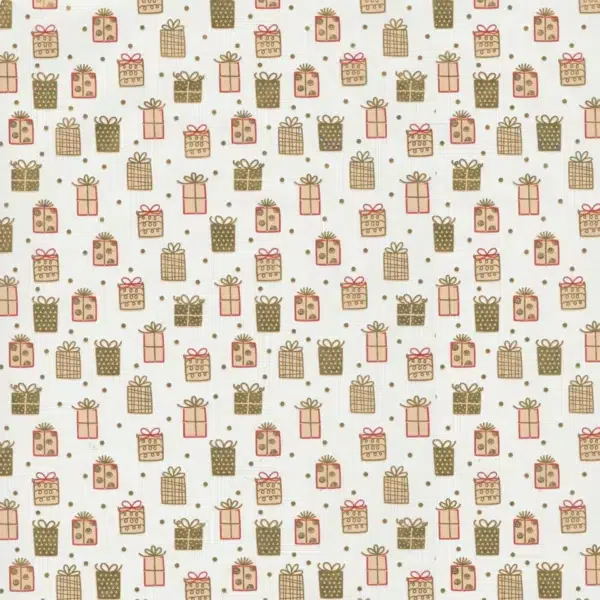 Papel de regalo regalos oro / rojo