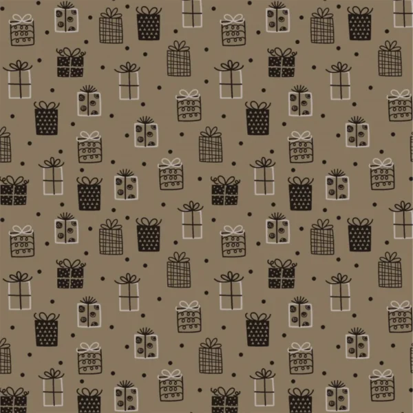 Bobina de papel de regalo regalos negro/oro - imagen 2