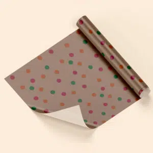 Bobina de papel de regalo topos colores