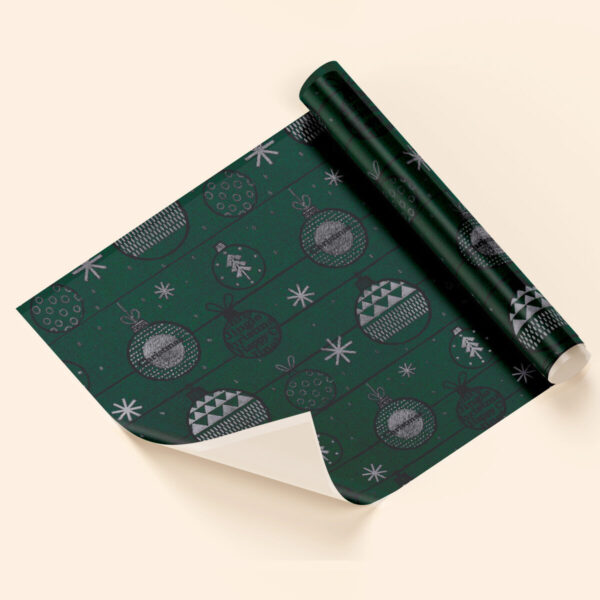 Papel de regalo bolas navideñas