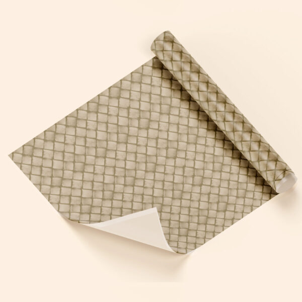 Papel de regalo rombos beige