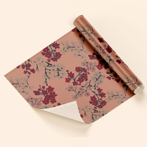 Papel de regalo papel flores fondo