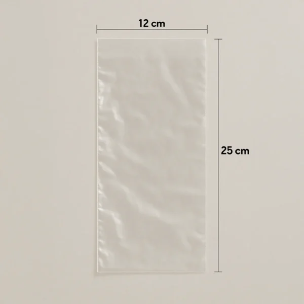 Bolsas plásticas transparentes 12x25 cm – paquete por kilo para mercado y alimentos