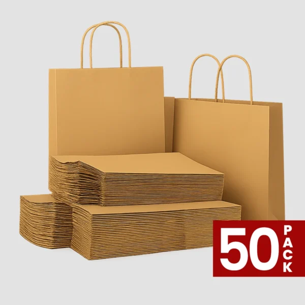 Bolsa papel kraft liso asa rígida 28+11x37 - imagen 2