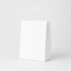 Bolsa papel blanca con asa rígida 45+14x50