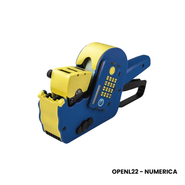 Etiquetadora manual 2 lineas alfanumerica 12 + 12  open nl22 22x12 mm
