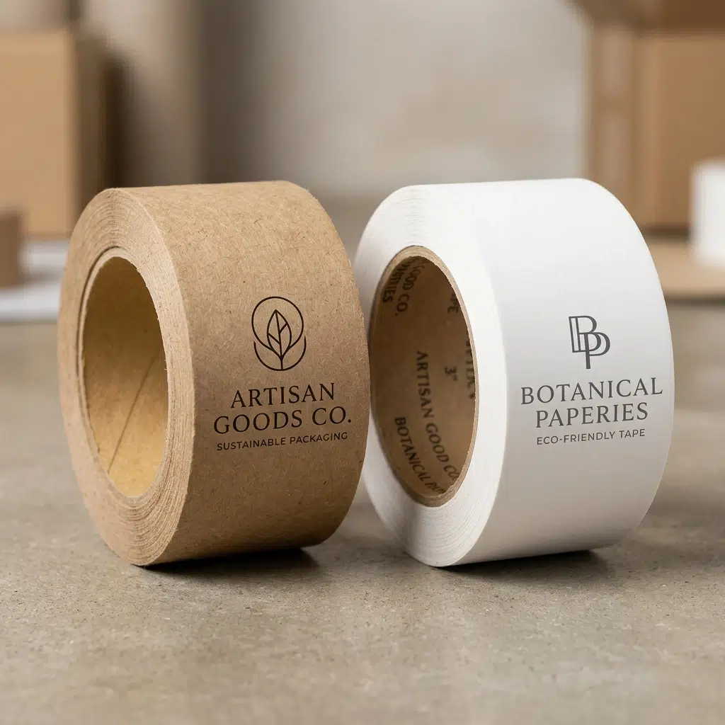Opciones de bobinas de papel kraft marrón natural y blanco satinado — lara andalucía